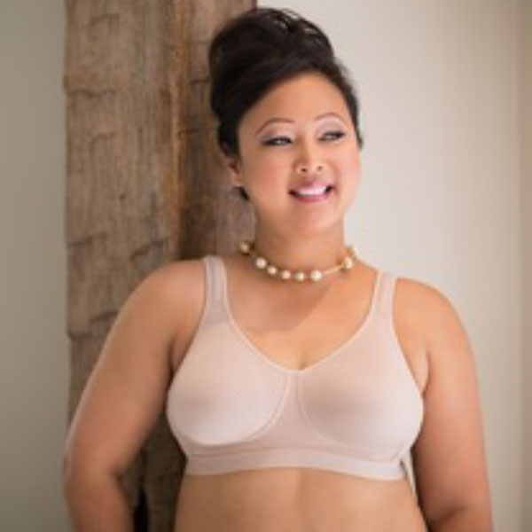 woman wearing 525 massage bra