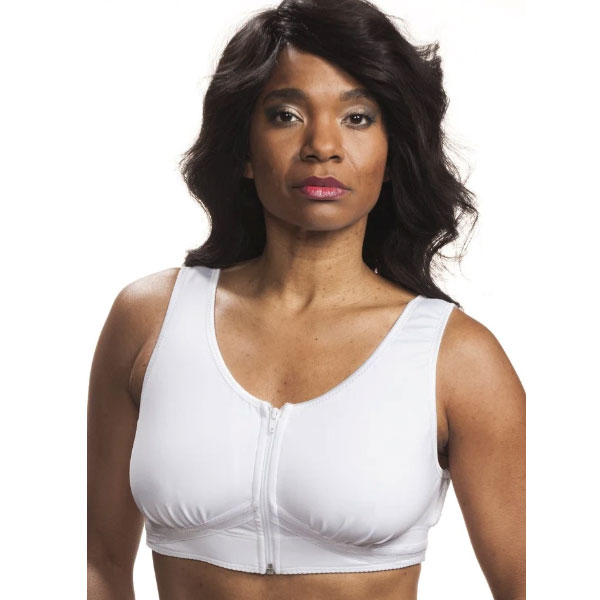 woman wearing grace post surgical bra