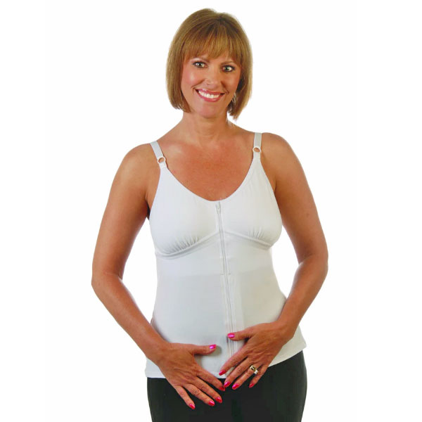 woman wearing wear ease 903/904 post surgical camisole